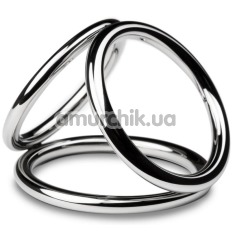 Ерекційне кільце Unbendable Triad Chamber Metal Cock And Ball Ring M, срібне - Фото №1