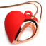 Вибратор-подвеска в виде сердечка Charmed Vibrating Silicone Heart Necklace, красный - Фото №1