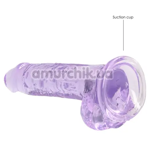 Фаллоимитатор Realrock Crystal Clear Dildo Realistic 7, фиолетовый