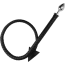 Анальная пробка с черным хвостом-плетью Metal Anal Plug With Whip Diablo Tail, серебряная - Фото №1