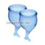 Набор из 2 менструальных чаш Satisfyer Feel Secure, синий - Фото №1