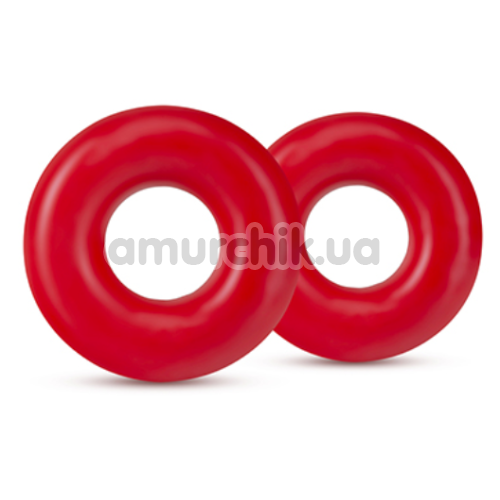 Набор из 2 эрекционных колец Stay Hard Donut Rings Oversized, красный - Фото №1