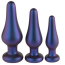 Набор из 3 анальных пробок Hueman Comets Butt Plug Set Of Three, фиолетовый - Фото №2