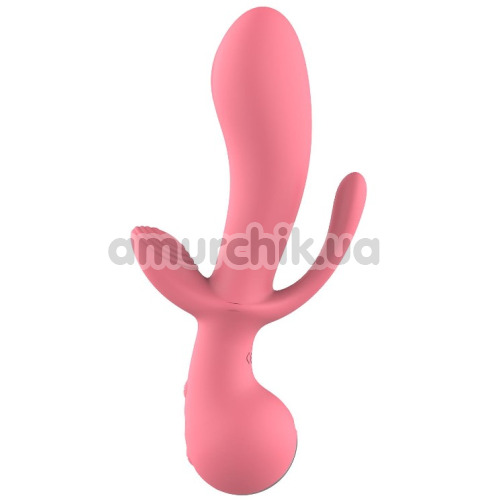 Анально-вагинально-клиторальный вибратор Amour Clair, розовый
