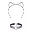Комплект аксесуарів кішечки Leg Avenue Bling Kitty Rhinestone Cat Ear & Choker: нашийник + вушка - Фото №1
