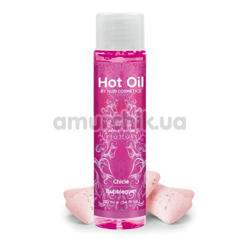 Массажное масло с согревающим эффектом Hot Oil By Nuei Cosmetics Bubble Gum - жвачка, 100 мл - Фото №1