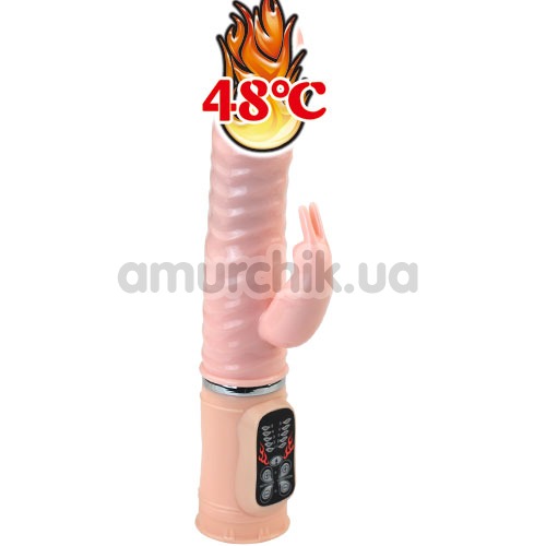 Вібратор Heat USB Bunny, рожевий