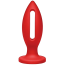 Анальная пробка Kink Lube Luge Premium Silicone Plug 6, красная - Фото №1