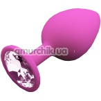 Анальная пробка с розовым кристаллом SWAROVSKI Пикантные Штучки Large, розовая - Фото №1
