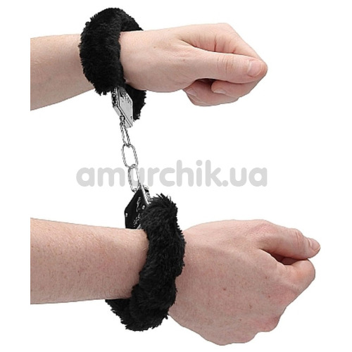 Наручники Ouch! Beginner's Furry Handcuffs, черные