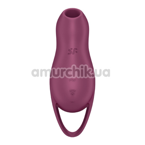 Симулятор орального сексу для жінок з вібрацією Satisfyer Pocket Pro 1, бордовий