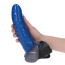 Полый страпон с вибрацией Hi-Basic Basic Vibrating Strap On Harness, синий - Фото №2
