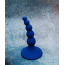 Анальная пробка Loveshop Silicone Ribbed Plug, синяя - Фото №2