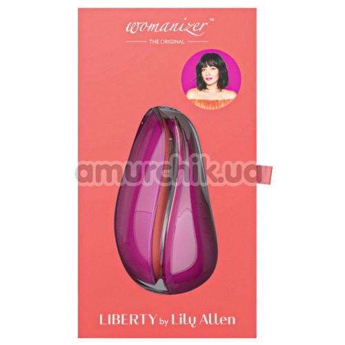 Симулятор орального сексу для жінок Womanizer Liberty by Lily Allen, помаранчево-рожевий