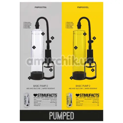 Вакуумна помпа Pumped Basic Pump 2, прозора