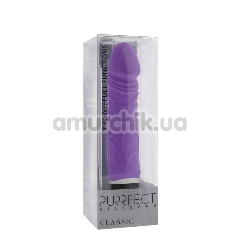 Вибратор Purrfect Silicone Classic, 16.5 см фиолетовый