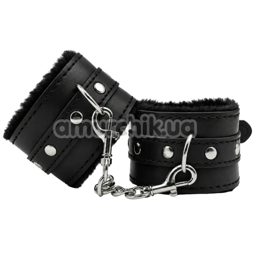 Фиксаторы для рук DS Fetish Furry Hand Restraints, черные
