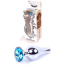 Анальна пробка зі світло-блакитним кристалом Exclusivity Jewellery Silver Plug Long, срібна - Фото №5