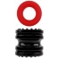 Набор из 2 эрекционных колец GK Power Hard-On Ring Set, красно-черный - Фото №1