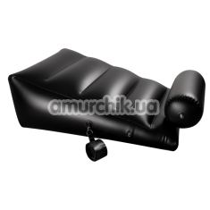 Надувная подушка для секса с фиксаторами Dark Magic, черная - Фото №1