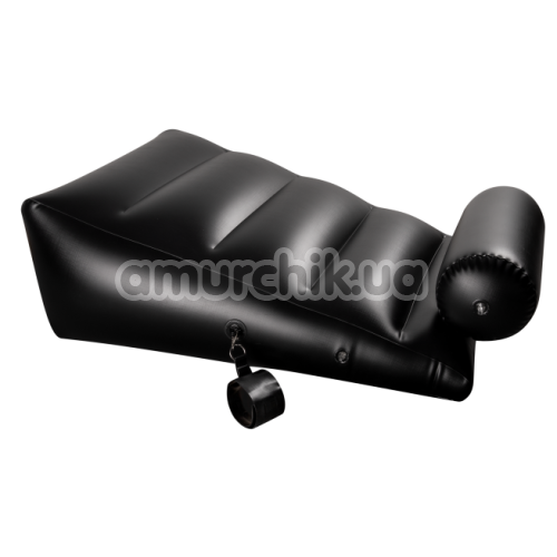 Надувна подушка для сексу з фіксаторами Dark Magic, чорна - Фото №1