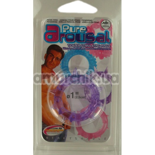 Кольцо-насадка Pure Arousal фиолетовое с длинными шипами
