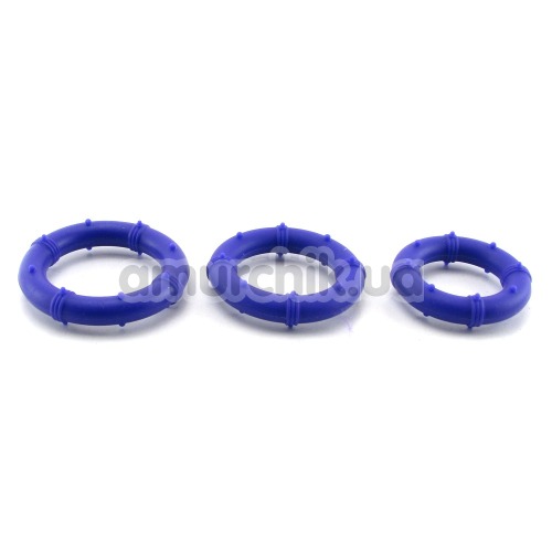 Набор эрекционных колец Posh Silicone Love Rings, 3 шт фиолетовый