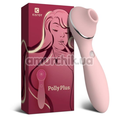 Симулятор орального секса для женщин с вибрацией KissToy Polly Plus, розовый