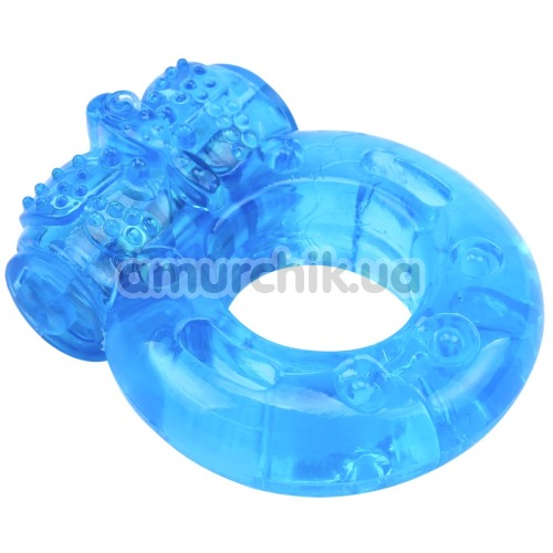Виброкольцо GK Power Reusable Cock Ring, голубое