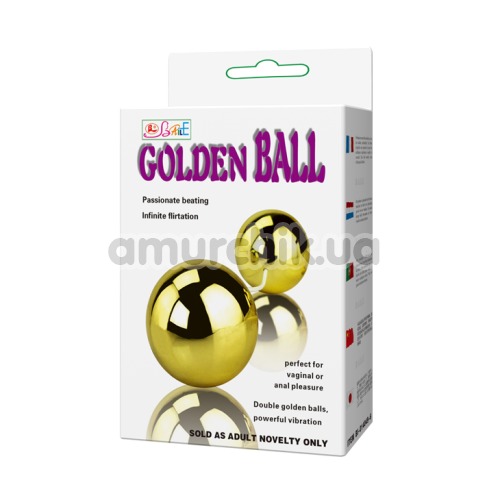 Вагинальные шарики с вибрацией Golden Ball, золотые