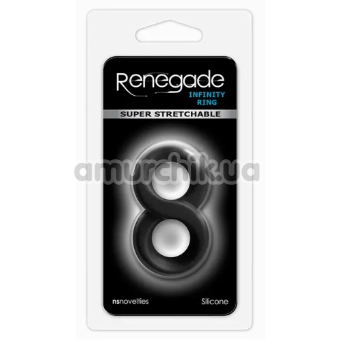 Эрекционное кольцо Renegade Infinty Ring, чёрное