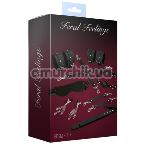 Бондажный набор Feral Feelings BDSM Kit 7, черный