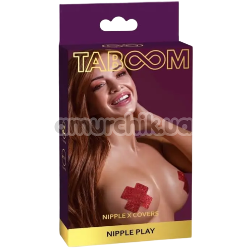 Украшения для сосков Taboom Nipple Play Nipple X Covers, красные