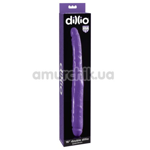 Двухконечный фаллоимитатор Double Dillio, фиолетовый