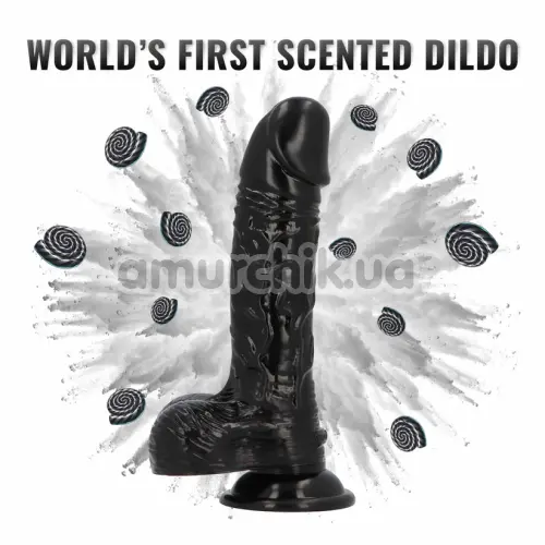 Фаллоимитатор с ароматом лакрицы Delicious Dildo Liquorice 18 см, черный