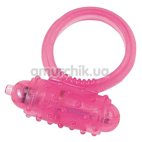 Виброкольцо Silicone Soft Cock Ring Vibro розовое - Фото №1
