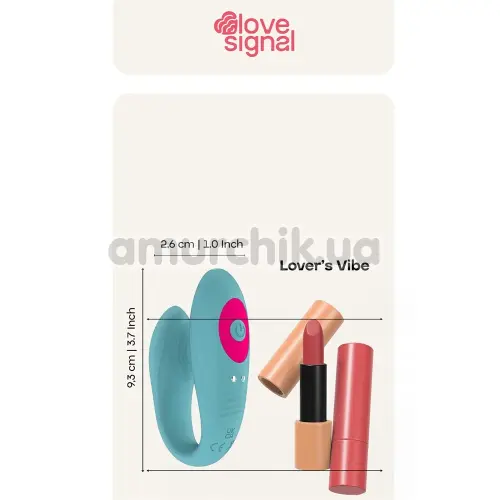 Вібратор Love Signal Lover's Vibe, блакитний