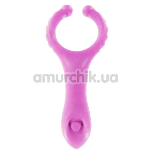 Виброкольцо Vibrating Clit-Stim C-Ring, розовое - Фото №1