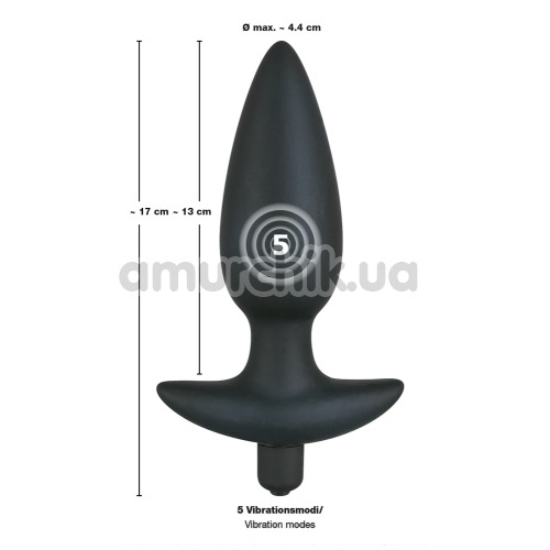 Анальная пробка с вибрацией Black Velvets Large Vibrating Plug