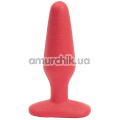 Анальна пробка Non-Skid Butt Plug Slim Medium, червона - Фото №1