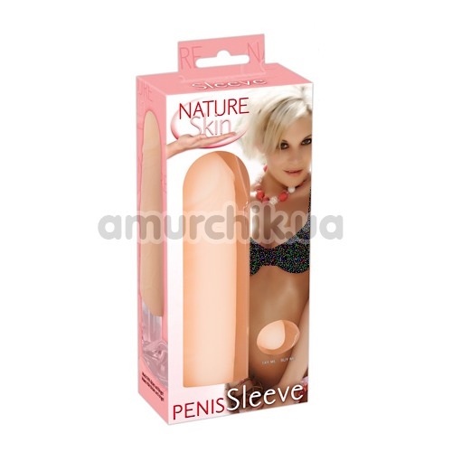 Насадка на пеніс Nature Skin Penis Sleeve, тілесна