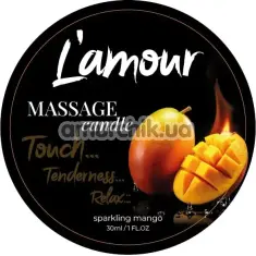 Масажна свічка L'amour Massage Candle Sparkling Mango - манго, 30 мл - Фото №1