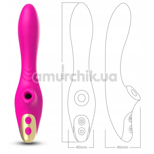 Симулятор орального сексу для жінок з вібрацією DuDu E01, рожевий