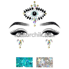 Прикраса для обличчя Leg Avenue Divinity Jewels Sticker & Body Glitter, мультикольорове - Фото №1