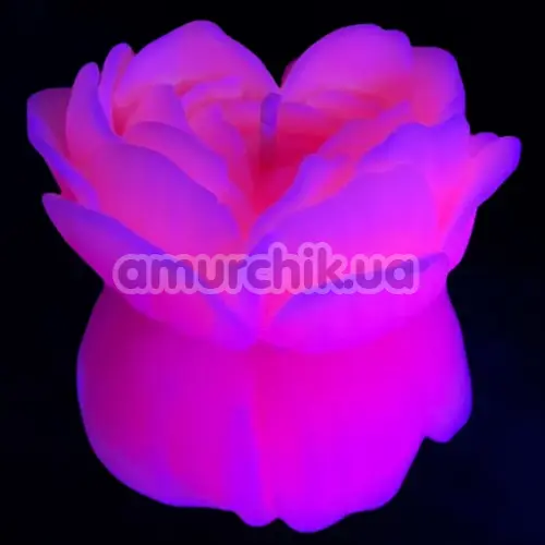 Свеча в виде розы GlowKink М - светится в темноте, розовая