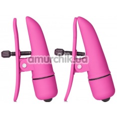 Зажимы для сосков с вибрацией Nipple Play Nipplettes, розовые - Фото №1