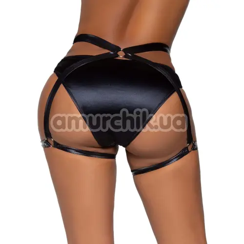 Гартеры Leg Avenue Side Piece Wet Look Butt Harness, черные