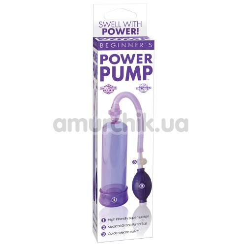 Помпа для увеличения пениса Beginners Power Pump фиолетовая