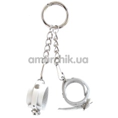 Брелок Feral Feelings наручники з пряжкою, білий - Фото №1