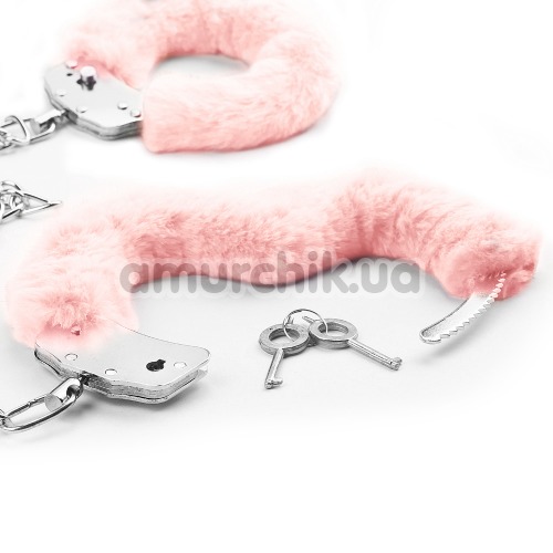 Фиксаторы Fetish Pleasure Fluffy Leg Cuffs, розовые